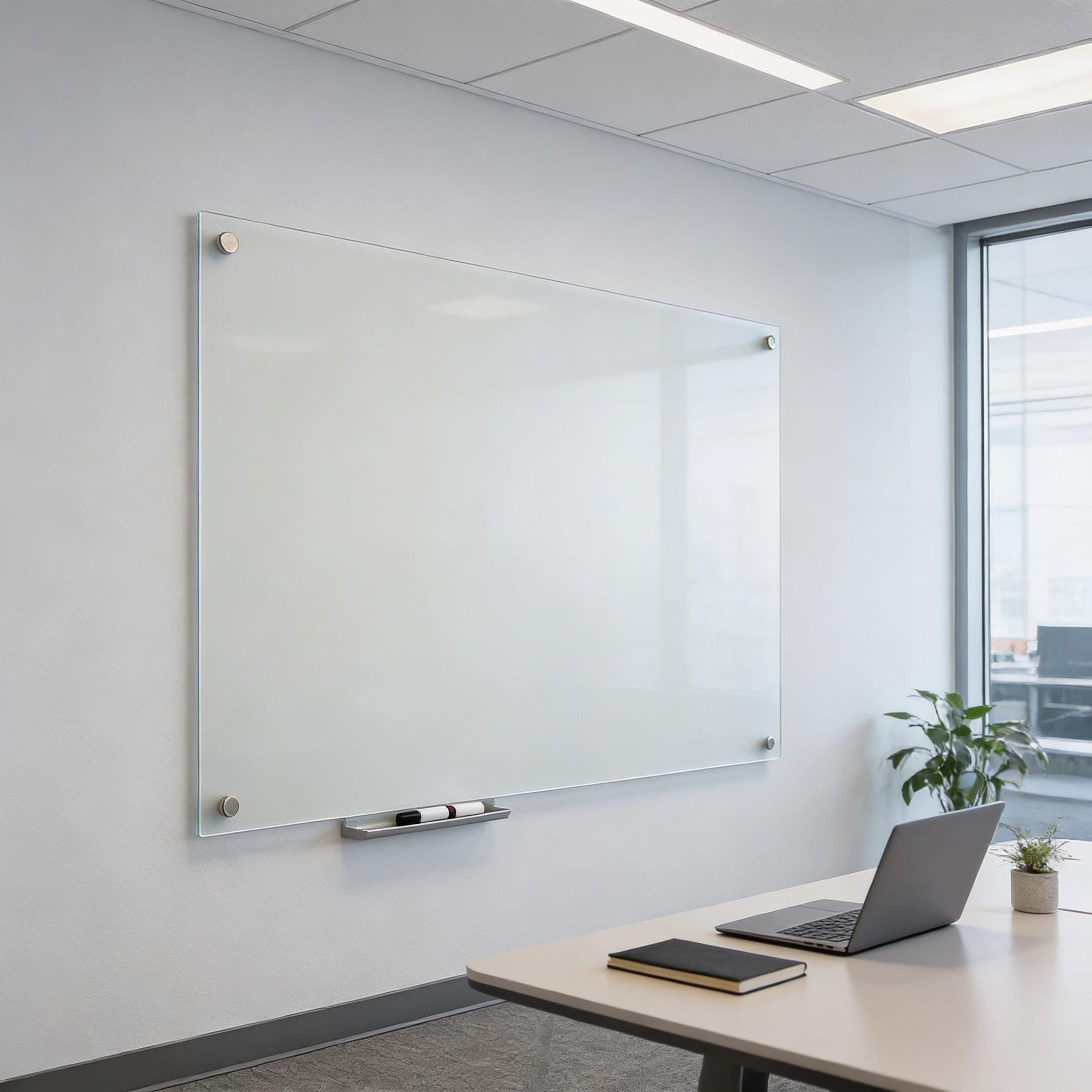 Frosted Acrylic Dry Erase Board - Large Wall Mounted Floating Panel