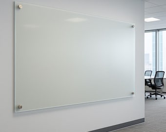 Frosted Acrylic Dry Erase Board Large, Wall Mounted Floating Panel