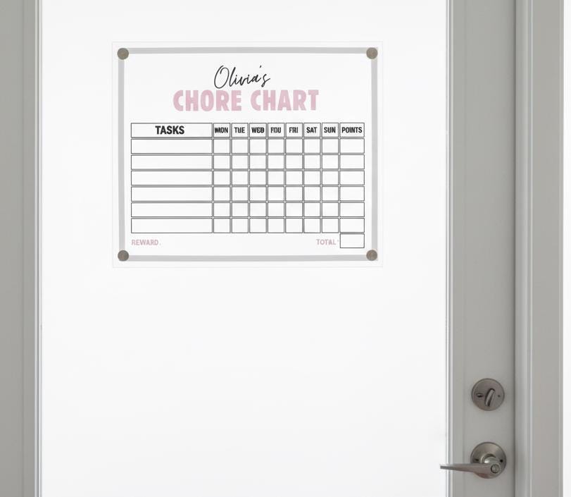Custom Acrylic Family Planner , Dry Erase Wall Calendar ,