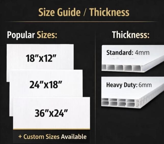 Custom Coroplast Yard Sign Printing, Outdoor Waterproof Business Ad...