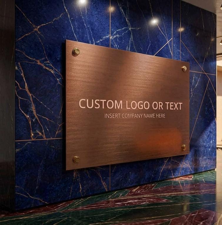 Metal Sign for Business , Association , Society