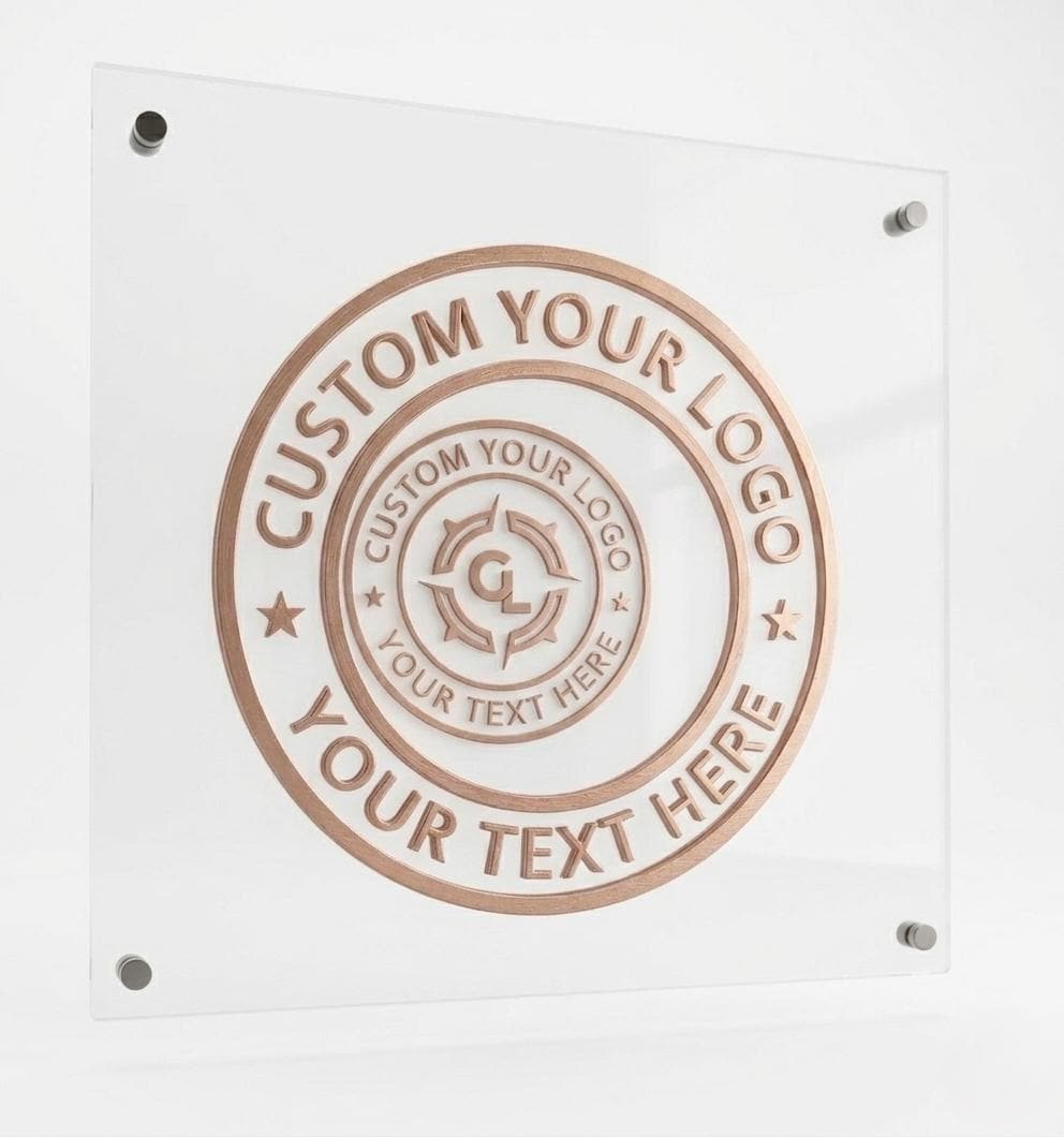 Custom Acrylic Business Logo Sign: Personalized Company Wall Displa...