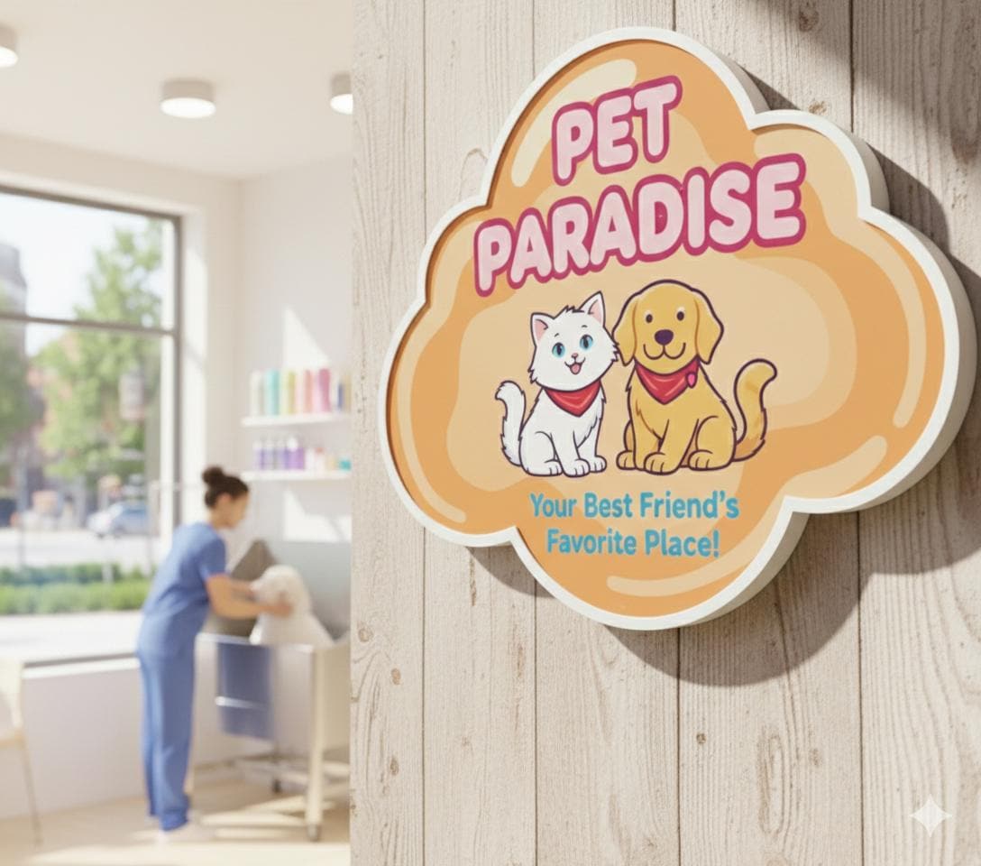 Custom PVC Logo Sign, Weather Resistant Business Branding Board