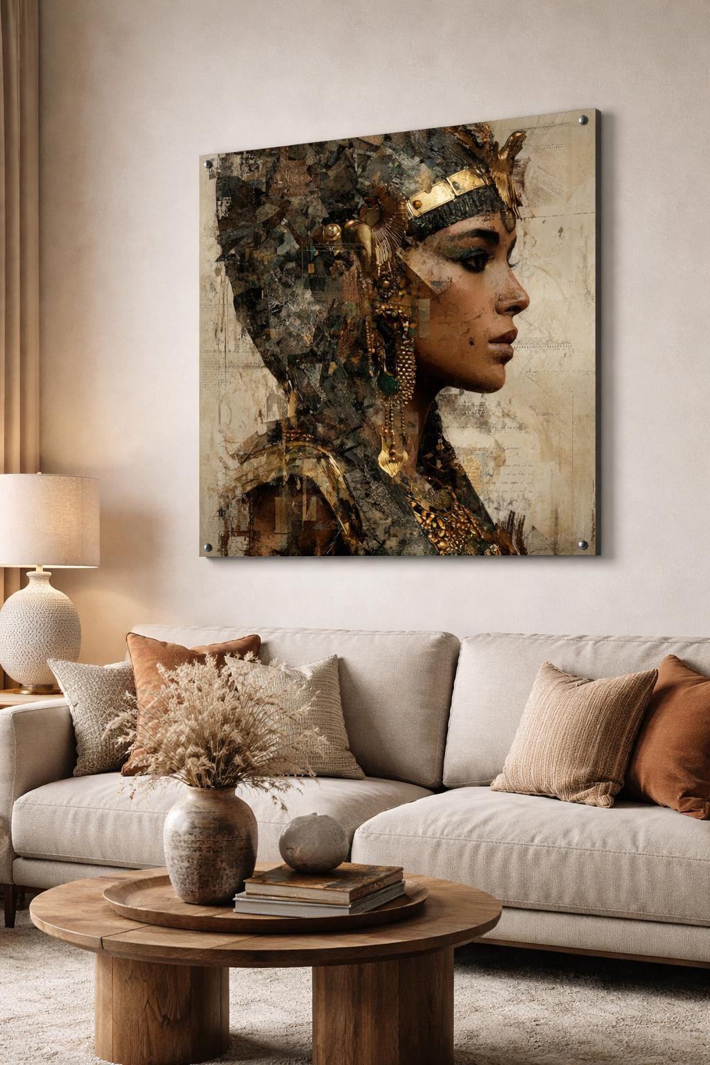 Abstract Cleopatra Wall Art, Egyptian Queen Acrylic Print, Ancient ...
