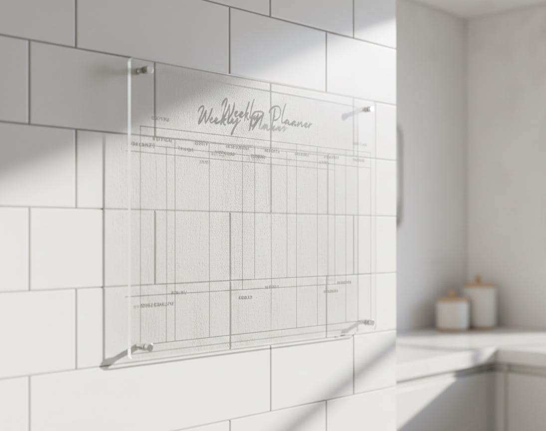 Clear Acrylic Weekly Planner: Magnetic Fridge & Wall Schedule Organ...