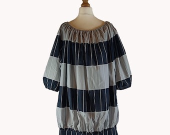 Tunique en coton à imprimé géométrique Marimekko vintage des années 1980, taille M