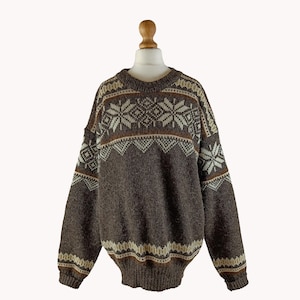 Norsk vintage Nornitter skandinavisk stil färgad ulltröja