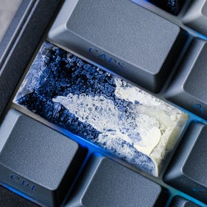 Juego de teclas artesanales de resina, SA Escape Enter Spacebar para teclado mecánico, regalo hecho a mano para cumpleaños y Día de la Madre.