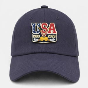 Vintage Style USA Hat Enamel Pin - 1980-2026 Anniversary Collectible - Retro Baseball Cap Badge - Patriotic Flair Accessory