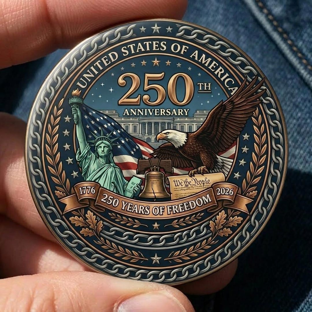 Freedom Pin USA 250th Anniversary Freedom Pin | Patriotic Heritage Commemorative ...