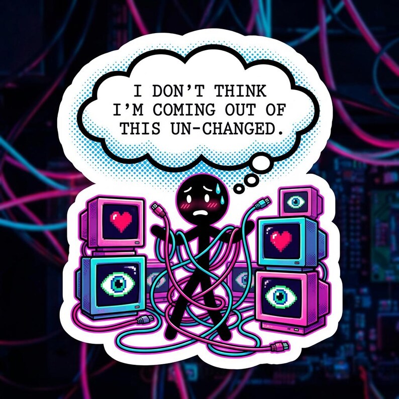 Webcore Stickers Webcore Transformation Sticker - Existential Digital Aesthetic - Etsy