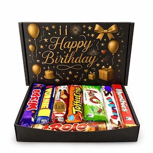 Happy Birthday Chocolate Gift Box – UK Treat Selection, Sweet Hamper, For Her, Him, Kids