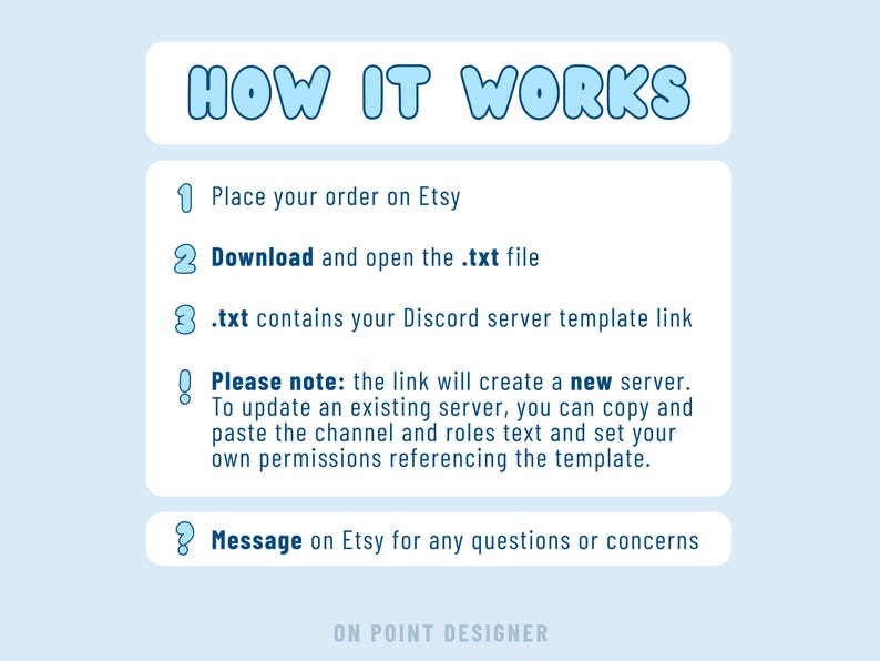 Plantilla de servidor Discord azul y blanco, comunidad de streamers estética, tema oceánico, juegos kawaii preconfigurados, arte imagen 2