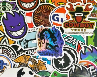 200 Stück Skate & Streetwear Aufkleber | Vintage Skateboard Aufkleber | Retro Skate Kultur Abziehbilder | Laptop Helm Skateboard Aufkleber
