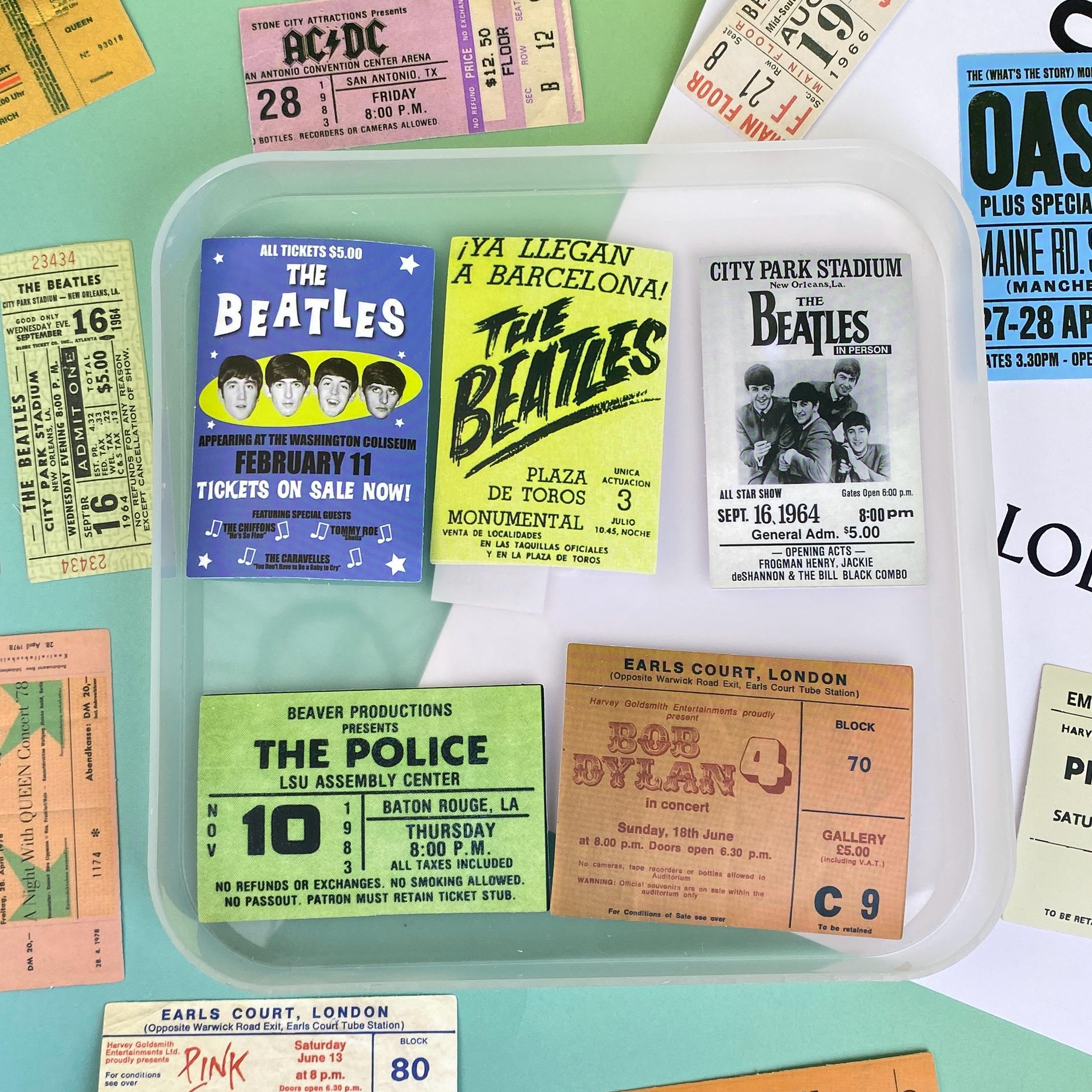 55pcs Vintage Concert Ticket Sticker Pack, Retro Rock Music Decals ...