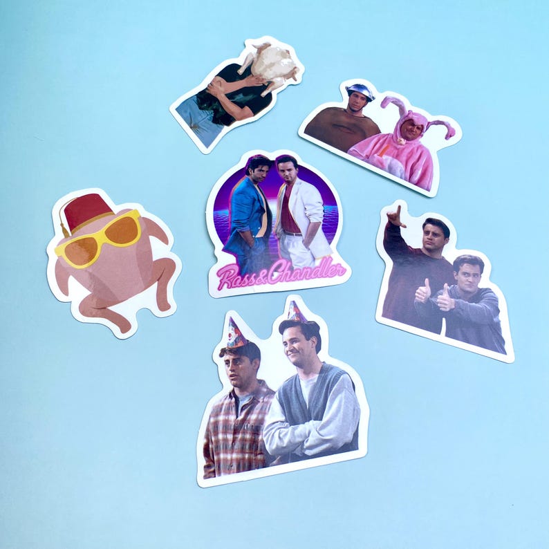 200 Stickers Friends TV Show Sticker Pack |decals | Lobster Turkey Head ...