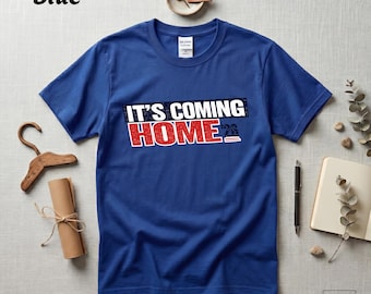 Camiseta "It's Coming Home 2026" Camiseta de fútbol de Inglaterra Copa del Mundo 2026 Camiseta de los Tres Leones Regalo para el aficionado de Inglaterra