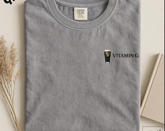 Camiseta de bolsillo con vitamina G, camiseta minimalista de cerveza, camiseta de pub irlandés, camiseta del Día de San Patricio, regalo para amantes de la Guinness
