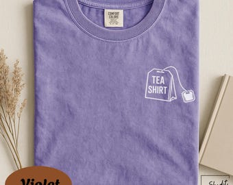 Camiseta de té (diseño de bolsita de té con juego de palabras) Camiseta de té con juego de palabras, camiseta divertida para amantes del té, camiseta gráfica minimalista, linda camiseta con juego de palabras sobre el té, camiseta estética simple,