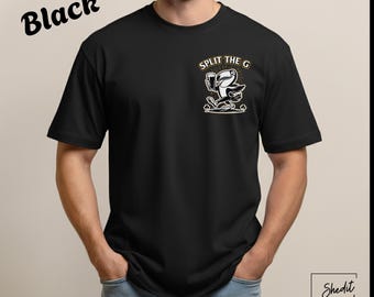 Camiseta vintage Split the G, camiseta de pub irlandés, camiseta de cerveza del Día de San Patricio, regalo para amantes de Guinness, atuendo para pub crawl, camiseta retro irlandesa