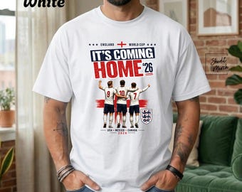 Camiseta de Inglaterra para el Mundial 2026, Camiseta de fútbol de los Tres Leones, ¡Vuelve a casa! 26 Regalo para aficionados de Inglaterra