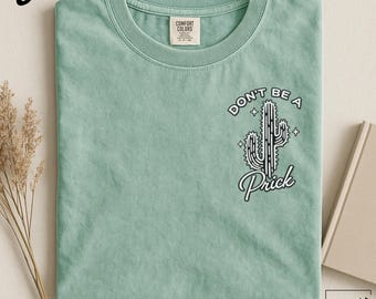 Camiseta "No seas un idiota, Cactus", Camiseta gráfica sarcástica y divertida, Camiseta para amantes de las plantas, Camiseta con humor, Camiseta de regalo divertida, Camiseta con estampado minimalista en el pecho