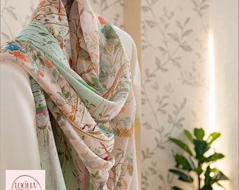Mulberry Silk Gauze Scarf | Women’s Long Sun Protection Shawl Elegant Gift for Mom