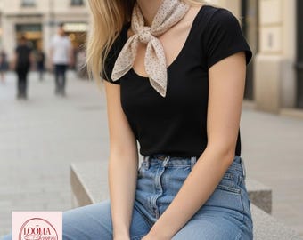 Polka Dot Square Scarf | Women’s All-Season Decorative Neck Scarf Fashion Accessory