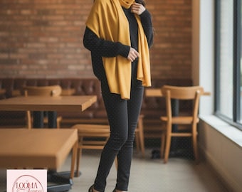 Korean Style Cotton Linen Scarf | Women’s Lightweight Long Shawl Elegant Solid Color Wrap