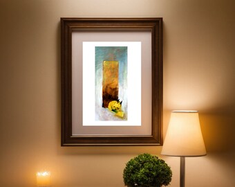 Sleeping Pikachu Oil Painting Print | Painting of Pikachu Sleeping in Rothko Style