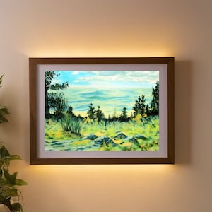 Impresión de pintura al óleo de Palouse / Impresión de pintura al óleo que captura un día de verano en Palouse, Idaho