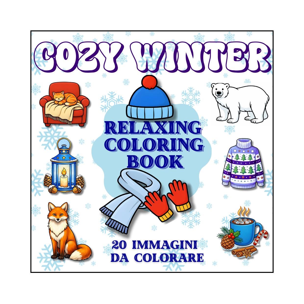Relaxing Coloring Book - Cozy Winter - Etsy