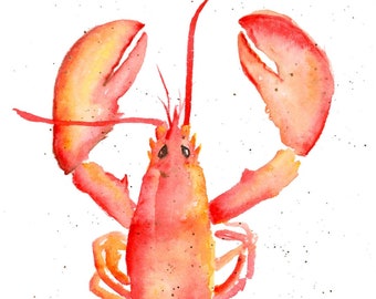 Lobstah watercolor