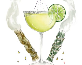 Practical Magic- witchy midnight margaritas print