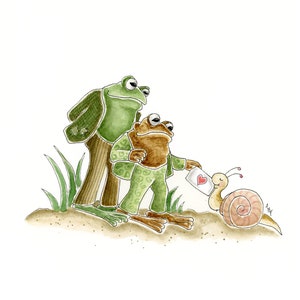 Frog and Toad Nursery/kids room watercolor print