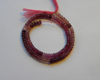 Faceted Pink Tourmaline Beads 4mm, Semiprecious Gemstone Strand (10.5 Inch)