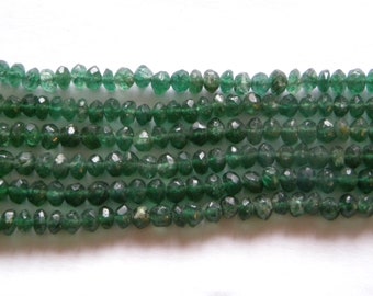 Aventurine Beads Top Quality 13" Strand 4 to 5mm Faceted Rondelle Green Semiprecious Gemstone Beads Green Aventurine Jewelry Craft Supplies