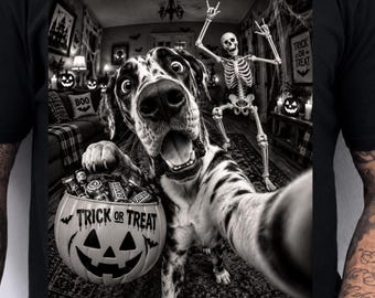 Halloween Great Dane Png, Scary Skeleton Dog Selfie Design, Spooky Great Dane Halloween, Funny Dog Lover Halloween, Gothic Pet Sublimation