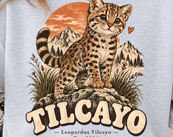 Tilcayo Leopardus Est 2026 Png, Wild Cat Lover Design, New Cat Species Discovery, Rare Feline Animal Lover, Wildlife Research Humor
