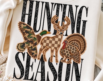Hunting Season Png, Camo Duck Deer Turkey Design, Rustic Hunting Season Graphic, Wildlife Hunter, Country Hunting, Outdoor Sports Png