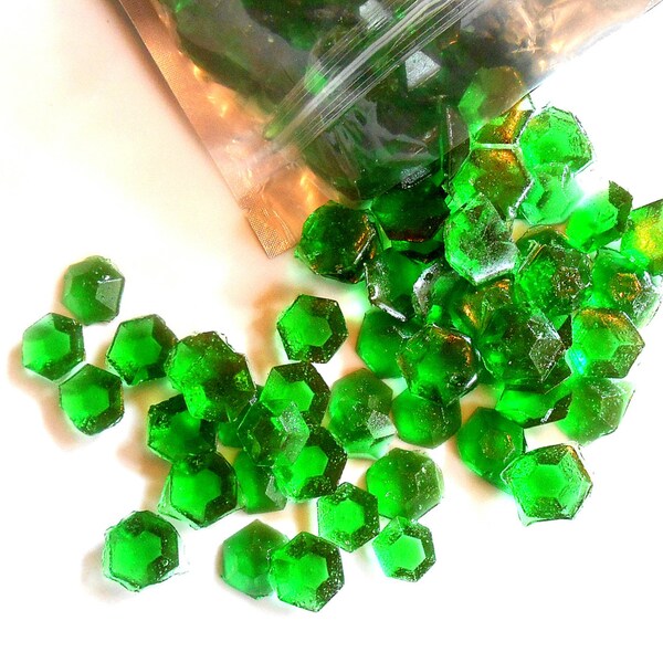 Candy Gems mid April Emeralds, Green, Birthstone, Zodiak Gems, Candy Gems, Birthday Cake Decorations, Cake Toppers, St Patrick's Day