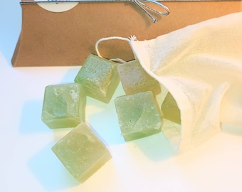 Kohakutou Edible Crystal Mint Candy, Mocktail Garnish, Healthy Snack, Breath Mint,  Herbal Candy, Tummy Calmer 8 Cheese Cloth in Gift Box