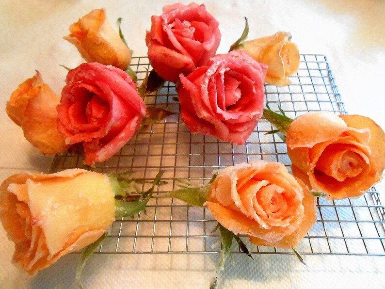 Pastel Sugared Roses. Cake Toppers Edible Flowers Etsy