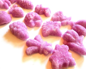 Sugar Cubes, Orchid Pink, 1 teaspoon Size, Shaped, Sugar Cube, Charms, Fruits, Flowers, Teas, Weddings, Parties, All Flavors