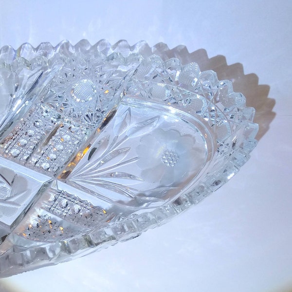 Cut Crystal Plate Etsy
