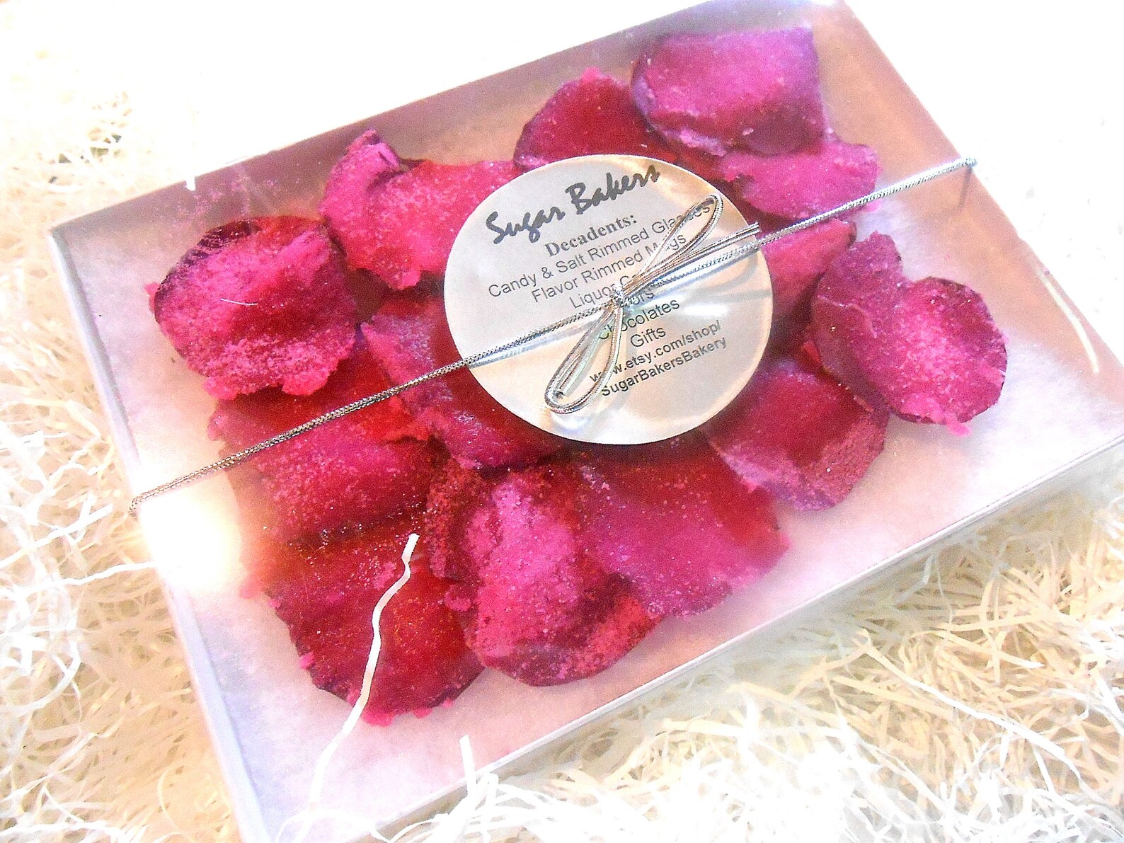CANDIED ROSE PETALS Candied Flowers Crystallized Long Etsy