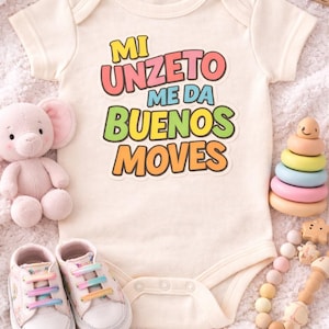 UNZETOS™ Baby Bodysuit-Mi Unzetos Me da Moves-Cute Baby Outfit- Ropa de Bebe- Unisex Infant Gift