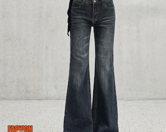 Retro Flared Pants | Casual Loose Bootcut Jeans | Daily Wear | Y2K Streetwear Style