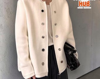 Strickjacke mit Reißverschluss | Lockere Strickjacke mit Knöpfen | Alltagskleidung | Streetwear-Stil der Jahrtausendwende