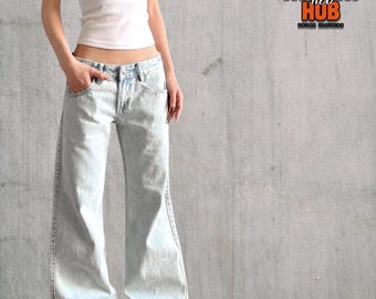 Low Rise Baggy Jeans | Denim Washed Wide Leg Pants | Vintage Y2K Streetwear
